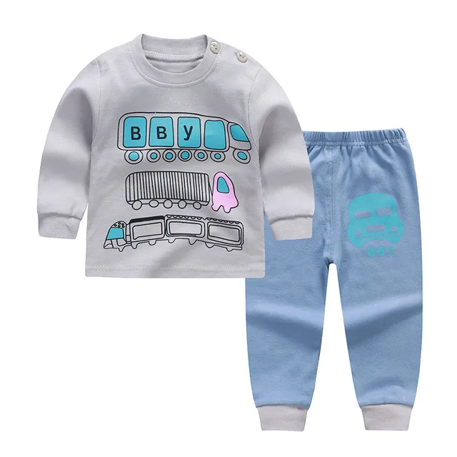 
Four Seasons Cartoon Print Baby Clothes Sets Unisex Kids Clothing Sets boys and Girls pajamas 