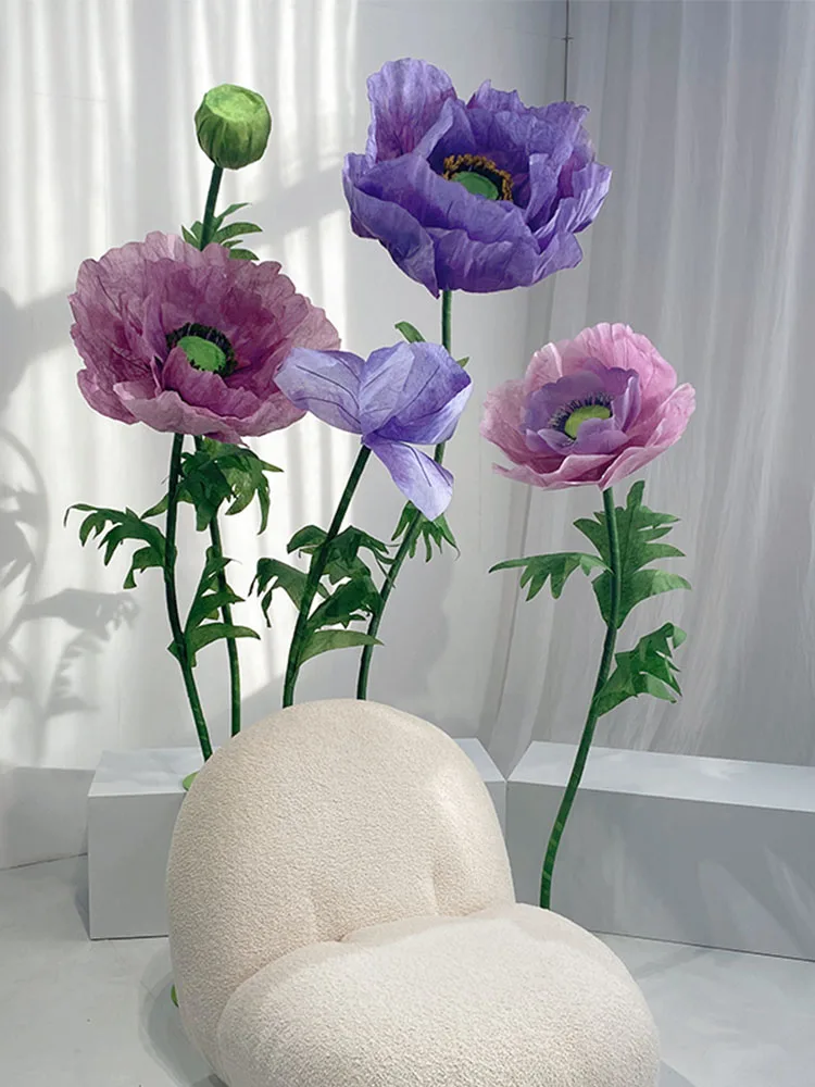 betterlove Wedding Lavender Giant Flower Decoration Giant  Artificial Flower Wedding Shop Store Display Giant Paper Flowers