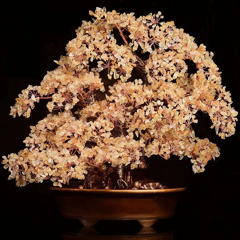 Feng shui spiritual Semi-Precious Crystal HEAL fortune Crafts natur mixed amethyst money tree crystal stones for Decor