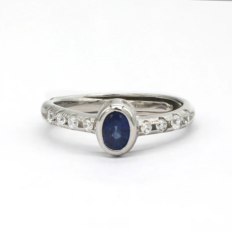 14K Gold Plated Dainty 925 Sterling Silver Natural Saphire Ring Vintage Fingers Luxury Fine Jewelry rings for Women