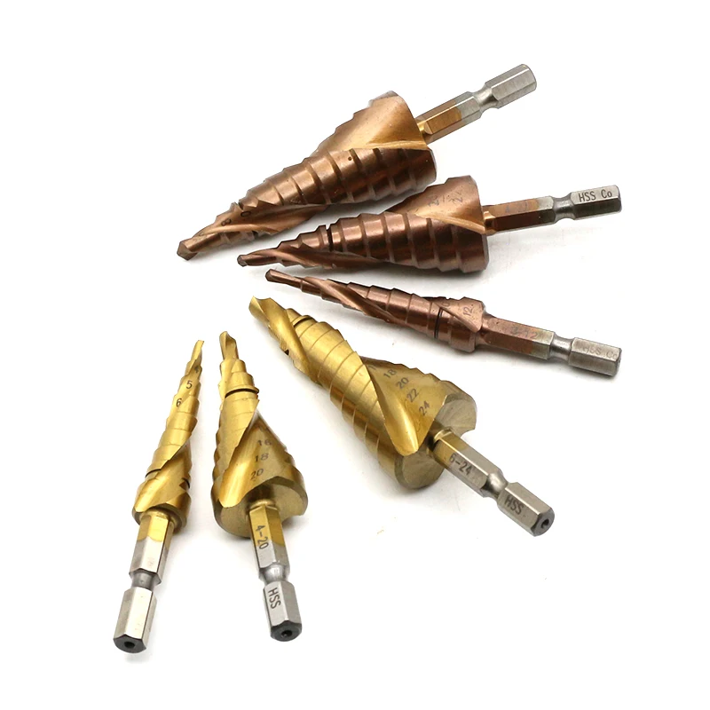 12 Years Old Factory HSS Step Drill Bit 3pcs Step Drill Set High Quality for Metal Drilling