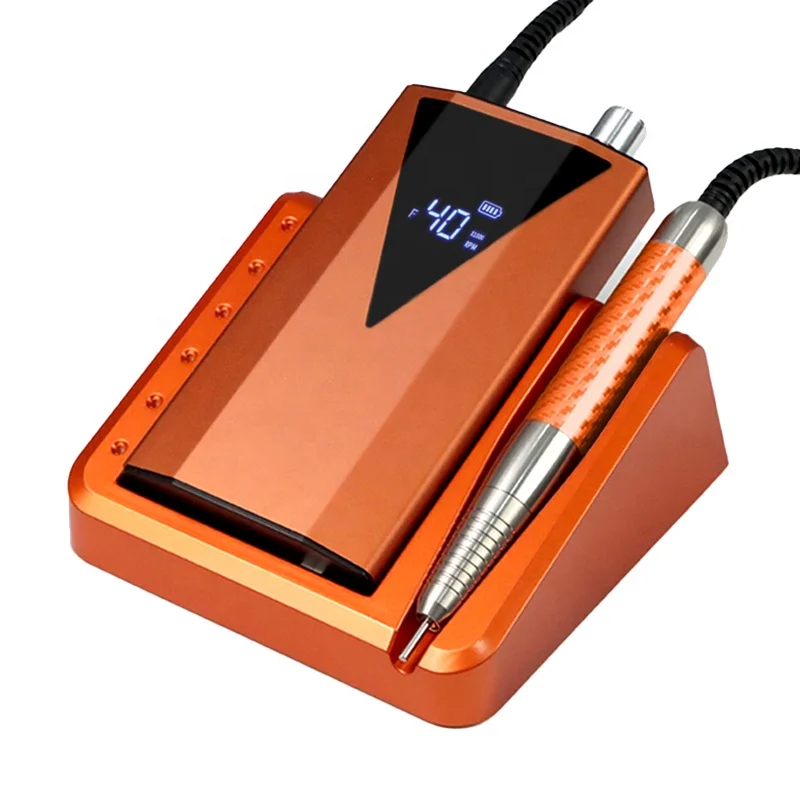 Rechargeable Professional Portable 40000rpm Brushless Motor Electric Nail Drill Machine Desktop Nail Polisher For Home Salon Use