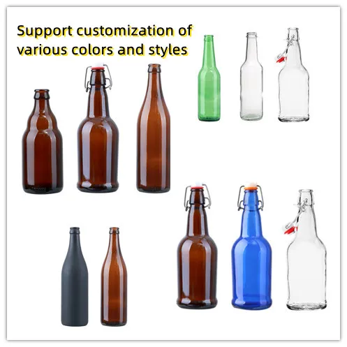 Factory Price Amber Beer 500ml Glass Bottle With Swing top cap