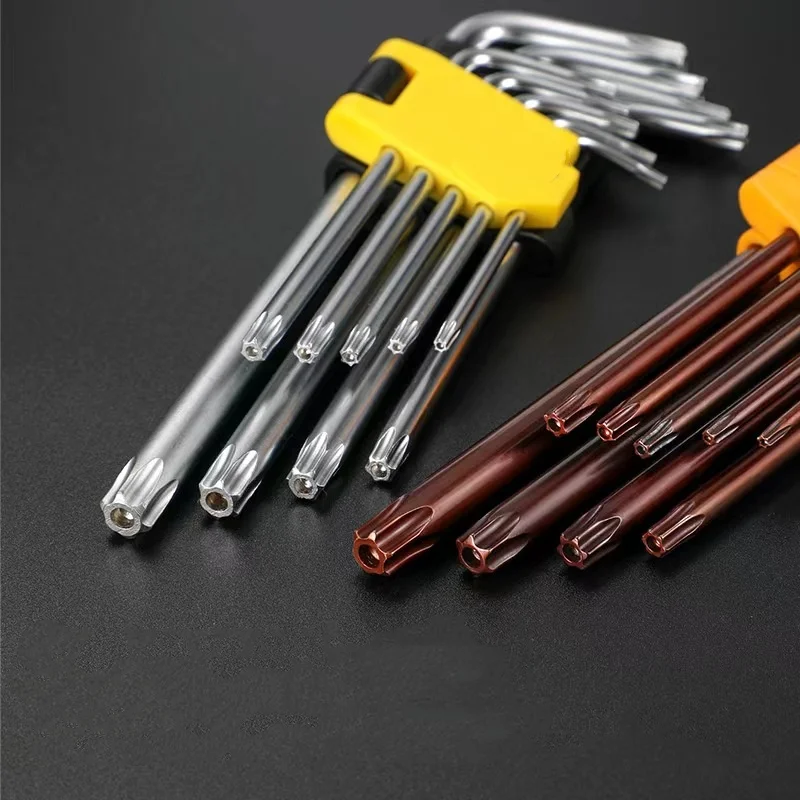 Hot Sales 9pcs Ball End Hex Key S2 Chrome Plated Steel Hex Key