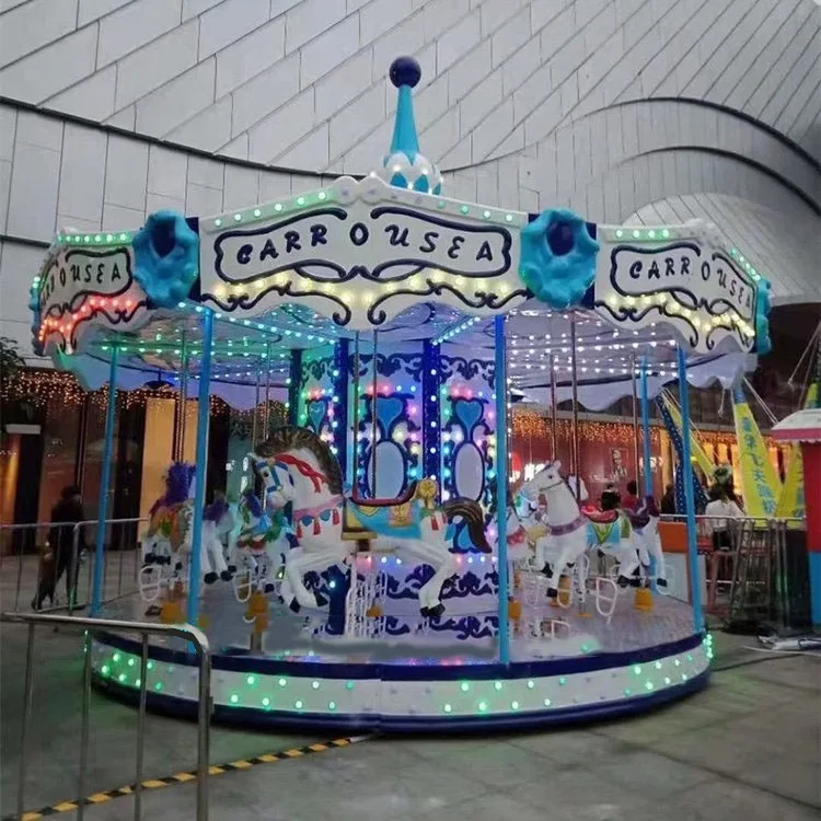 Best Quality Kiddie Rides 12 Seats Small luxury Carousel for Sale Amusement Park Horse Carousel