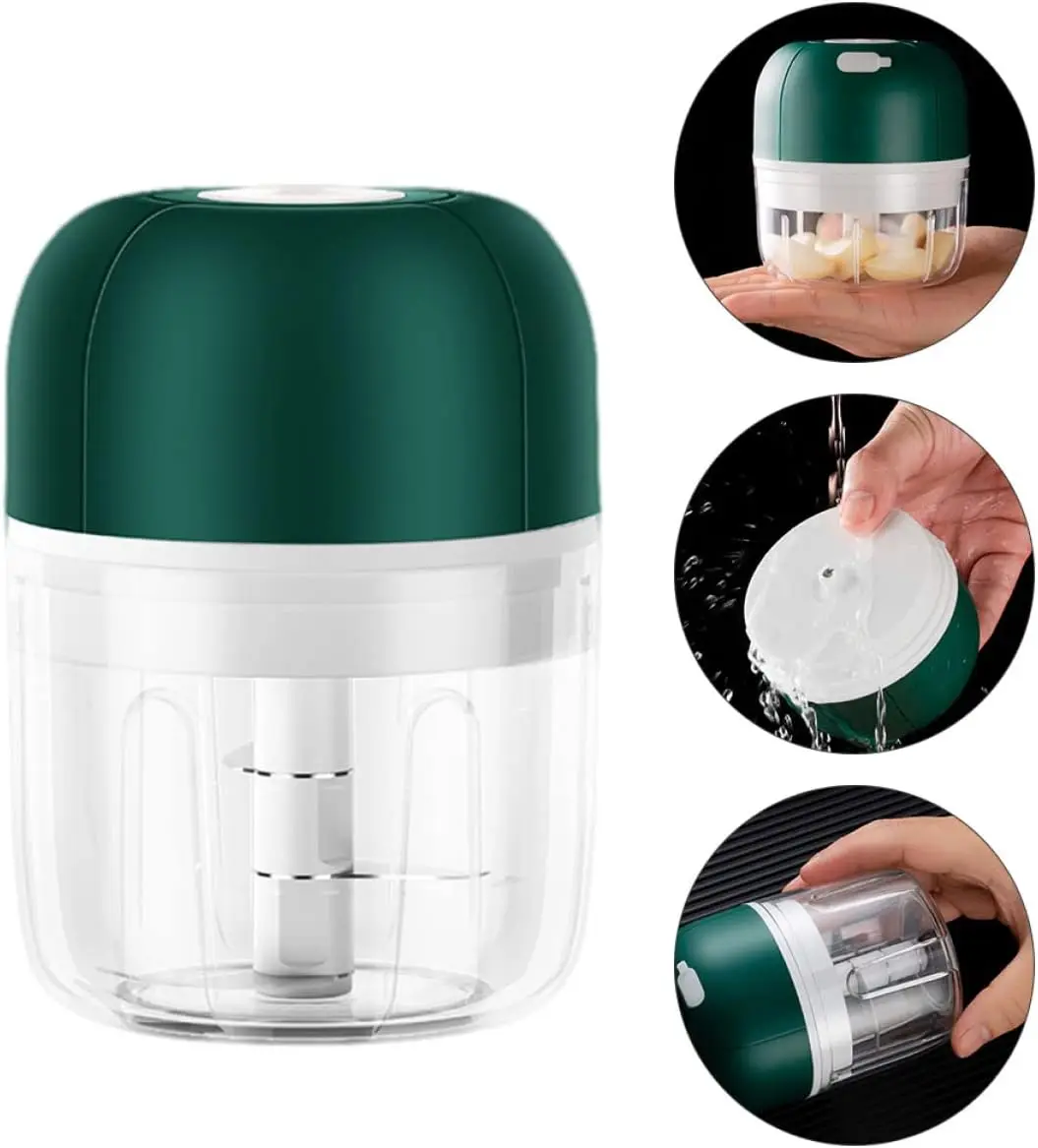 Electric garlic press durable sturdy crusher Mini crusher Chopper USB ginger chilli meat grinder portable kitchen accessories