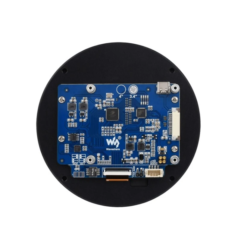 3.4inch DSI Round Touch Display IPS 10-Point Touch LCD