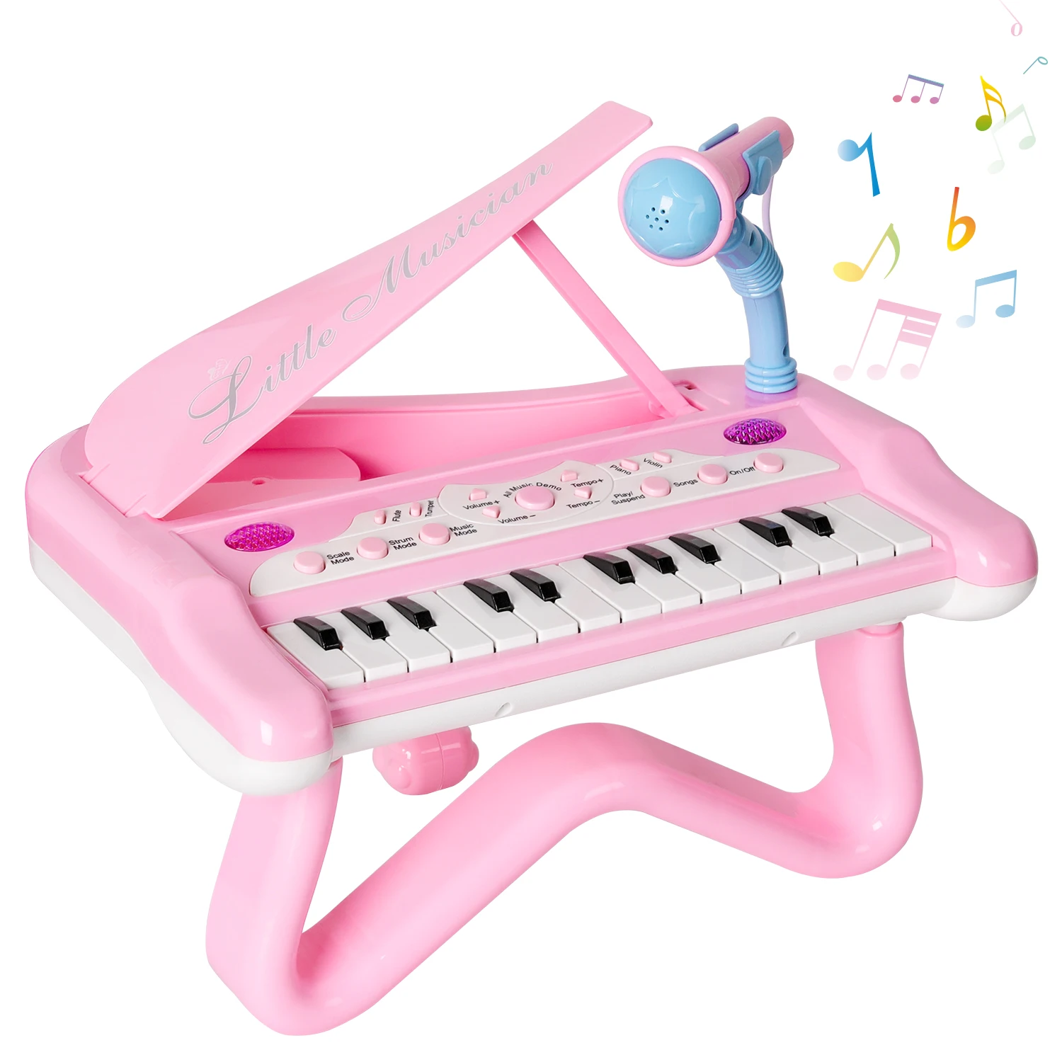 2021 рождественский подарок, 25 клавиш, электронная принцесса, пианино, питание, встроенный динамик, для девочек, для вечеринки, для детей, электрическая клавиатура, пианино