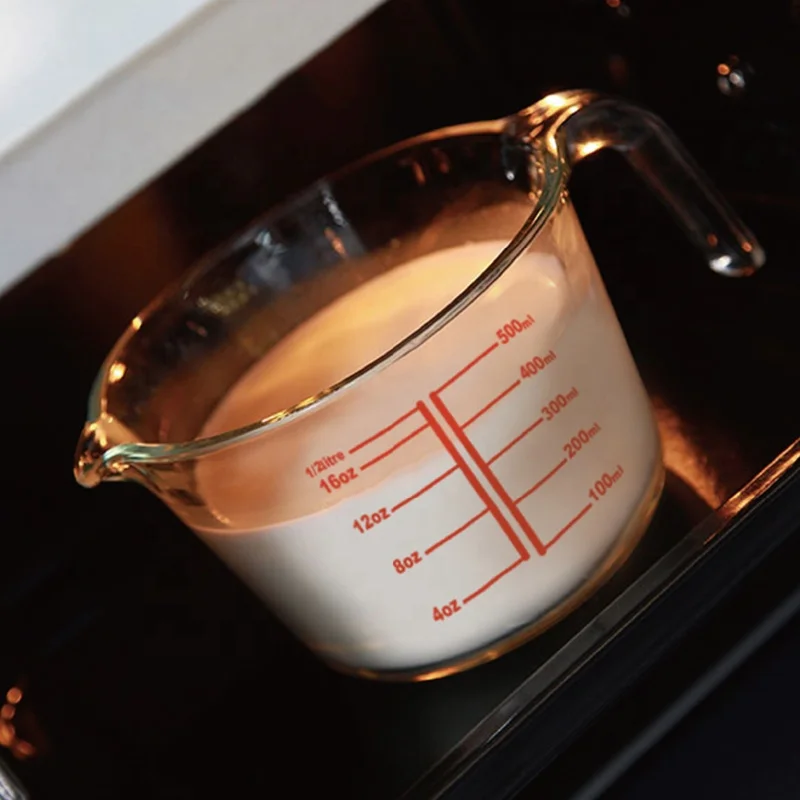 Измерительные чашки, набор из 2 предметов, высококачественные мерные чашки из боросиликатного стекла, набор совок для мерного стекла, чашка для смешивания