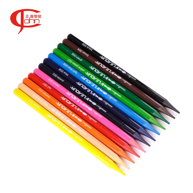 Artist Water painting 12colors water soluble color pencil woodless watercolored pencil