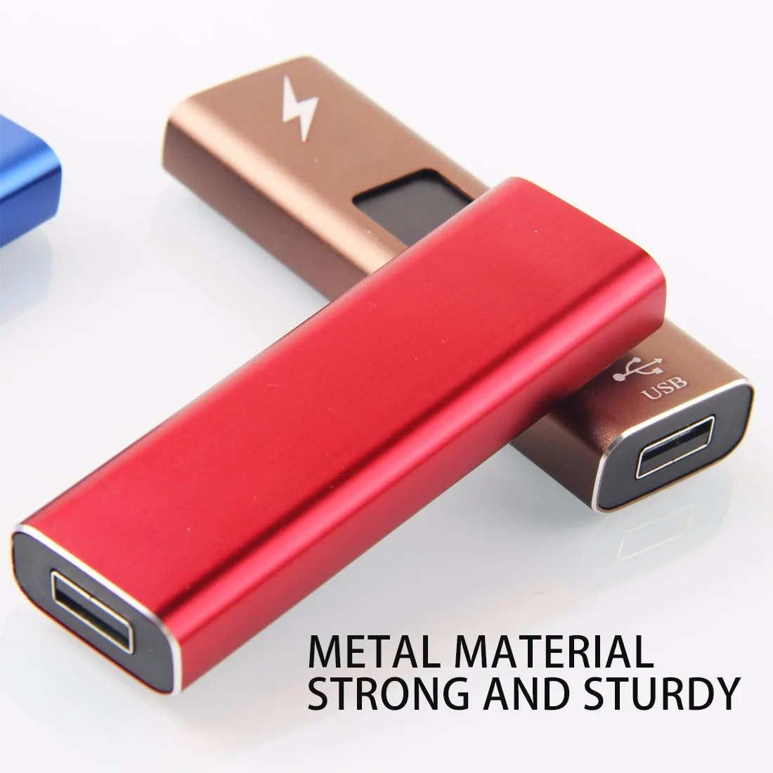 On Push Pulse Electric Arc Originality Gift Lighter Windproof Plasma Lighters Gadgets for Men Usb Charge Lighter