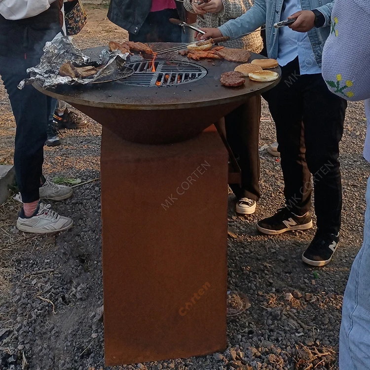 Corten Steel Grill Red Party Charcoal Grill Corten Steel Grill Oven