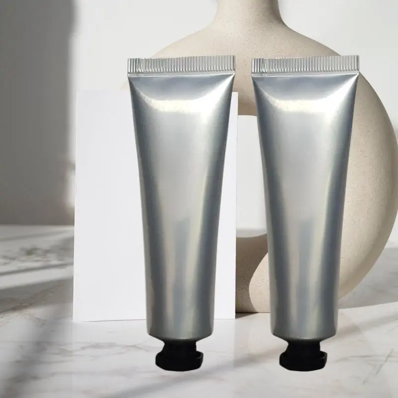 Free Sample 30ml Empty Collapsible Aluminum Cosmetic Hair Color Hand Cream Packaging Tube With Eco Friendly Aluminium Lid