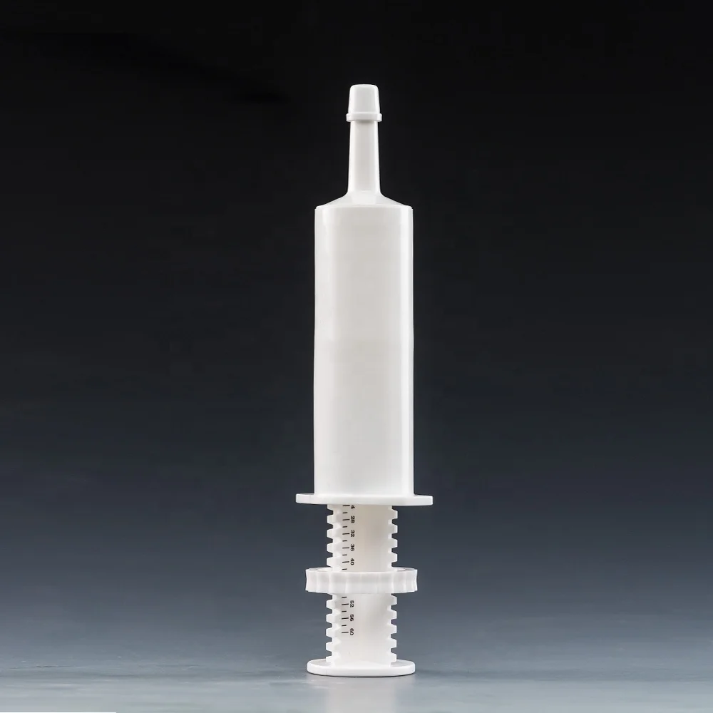 New product horse wormer paste packaging disposable wide tip oral 60 ml plastic vet syringe for veterinary feeding