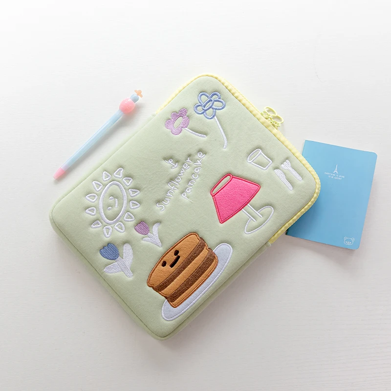 Thin Design All Size Muti Color Cotton Cute Pattern Tablet Case Sleeve Bag For iPad Mini Pro Air