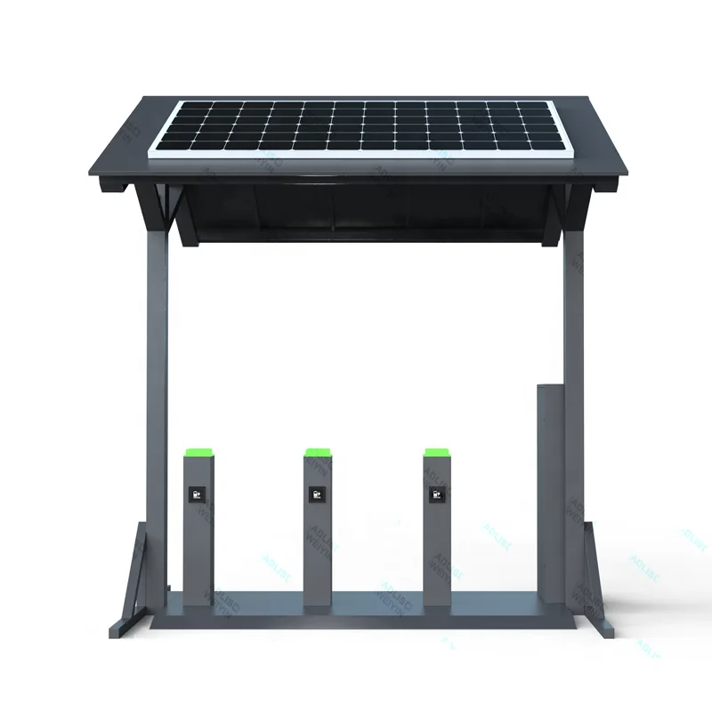 Public Charging Station And Parking Station For Bikes With Solar Panel Power Factory Solar Outdoor