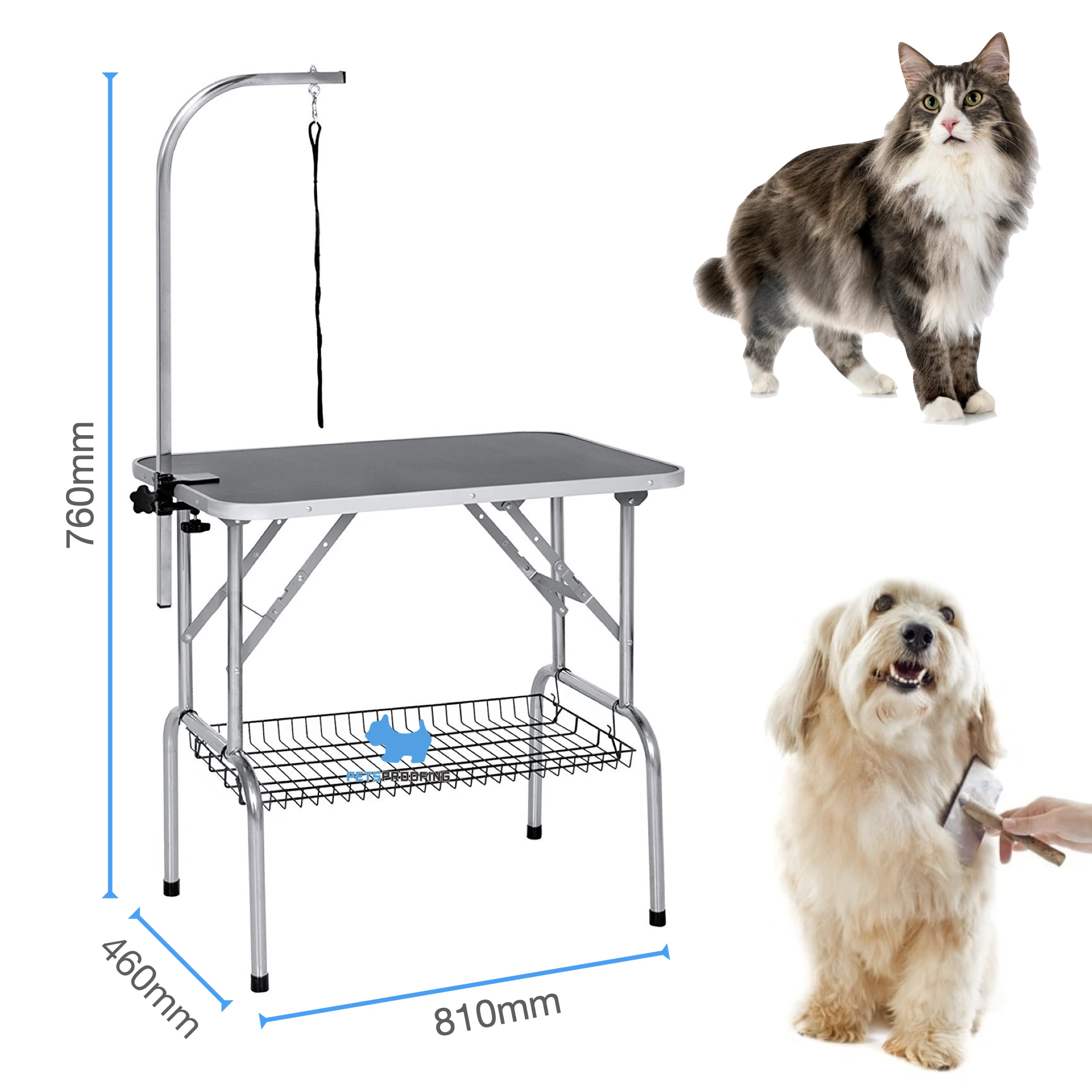 Professional Manufacturer Wholesale Small Size Dog Show Foldable Adjustable Non-Slip Portable Grooming Table