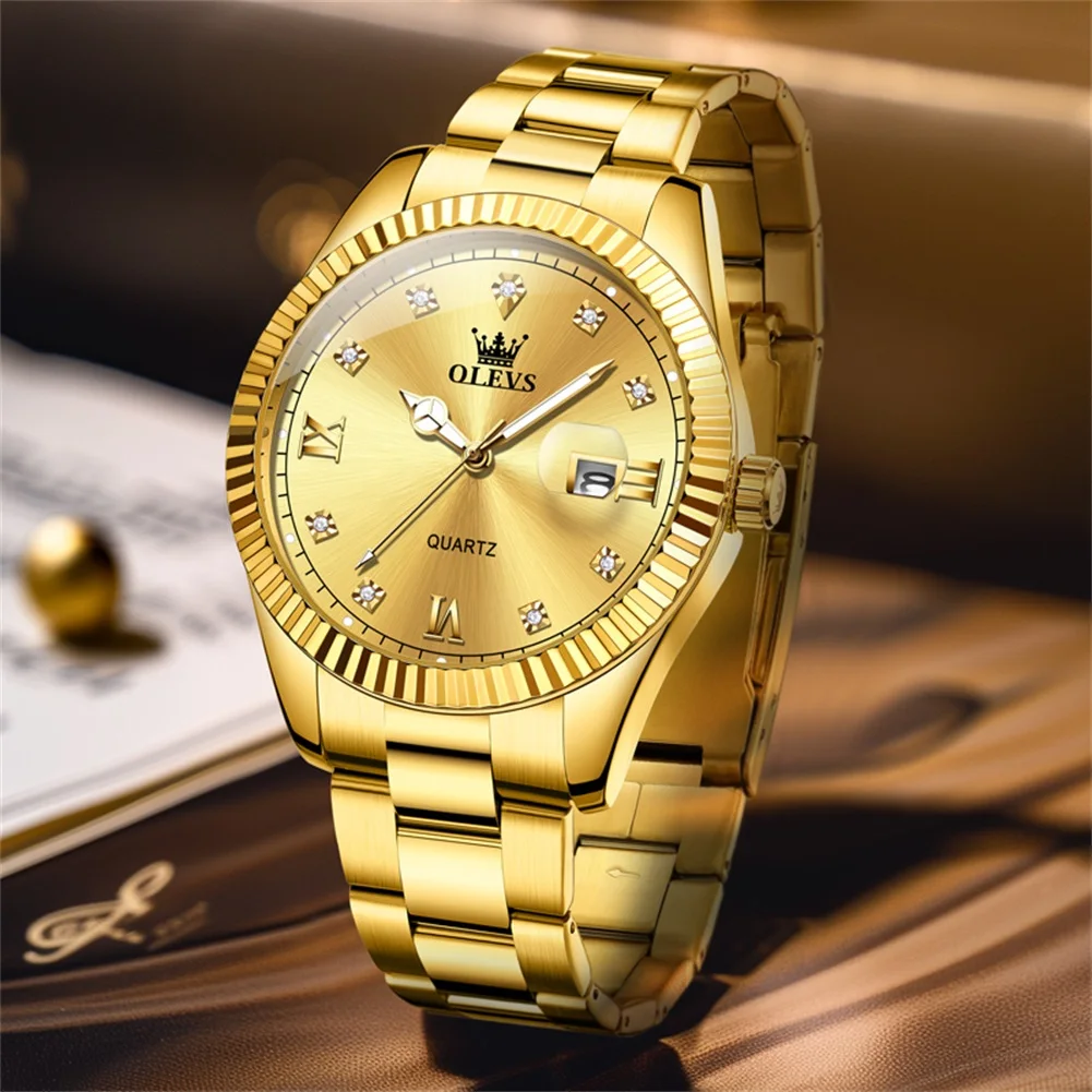 OLEVS 3623 accurate guangzhou men quartz watch hot sale steel strap water proof date display Simple business wrist watch