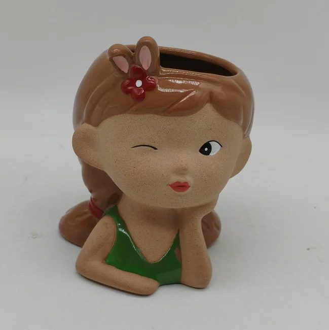 New Arrival Princess cute girl  Flower Pot Lovely Fairy Tale Design Classic Style Christmas Succulent Planter in Stock for Sale