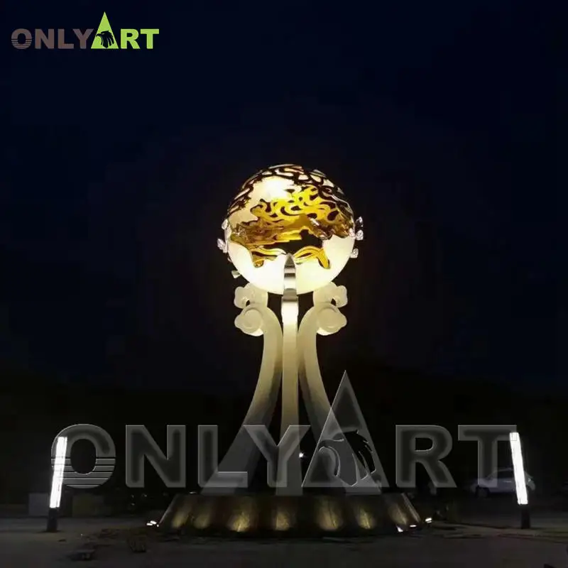 2024 Popular Art Metal Large Modern Red Symbolic Red Abstract Sword Sculpture