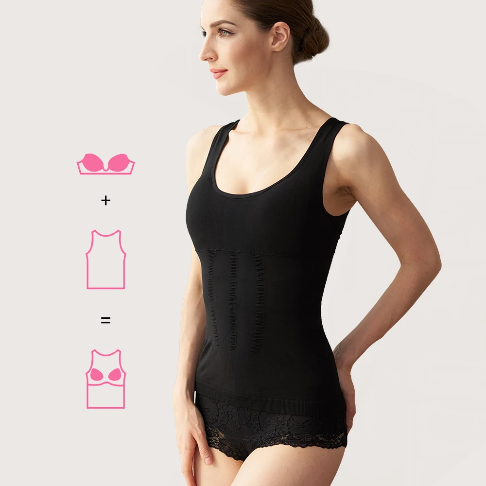 S-SHAPER High Quality Women Body Shape Vest Tank Tops Slimming Shirt Shapewear Compression Vest For Japanese