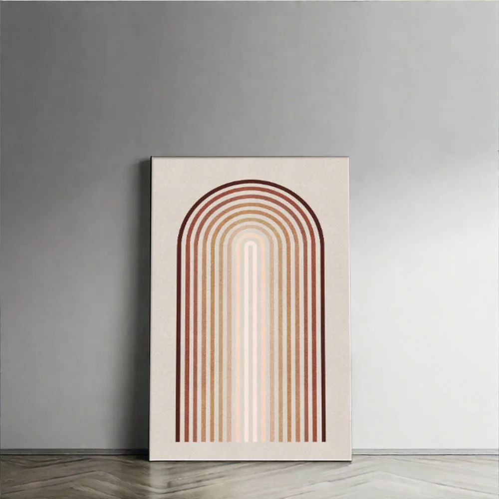 BIGIMAGE Custom Hotel Decor Simple Scandinavian Coastal Office Living Room Home Wall Murals Color Line Decorative Oil Painting