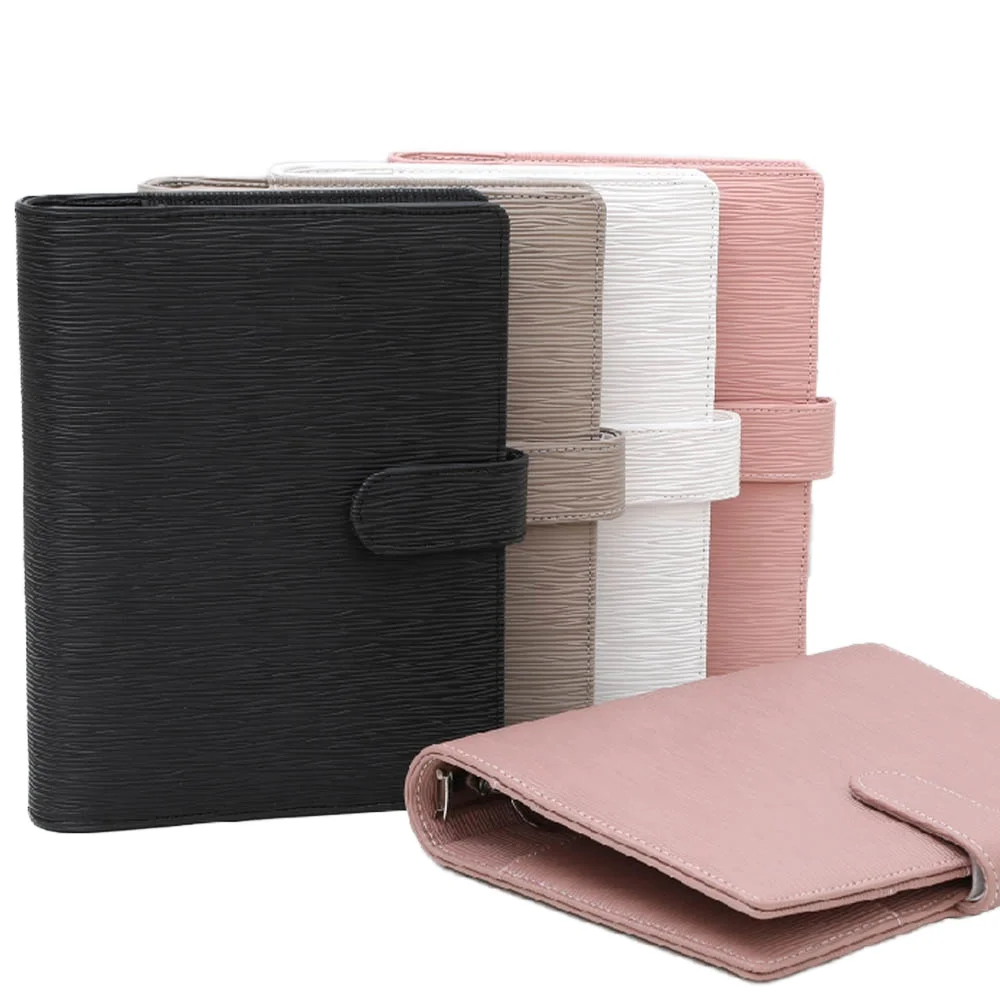 Etsy Best Leather Hardcover A5 Ring Budget Binder with Pockets for Receipts & Snap Closure as Photo Album & Daily Planner Covers