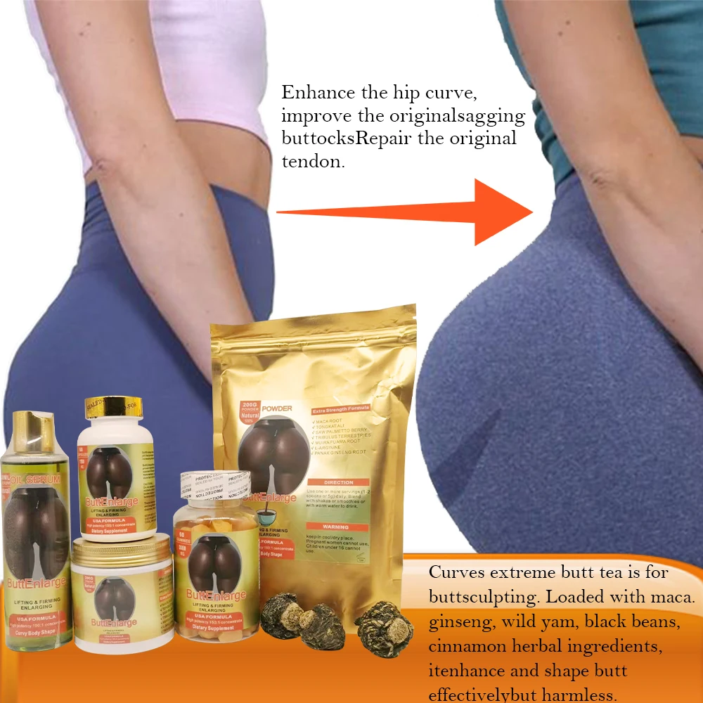 hot products high quality the best hips butt enlargement pills cream gummies powder supplement butt enlargement hips set
