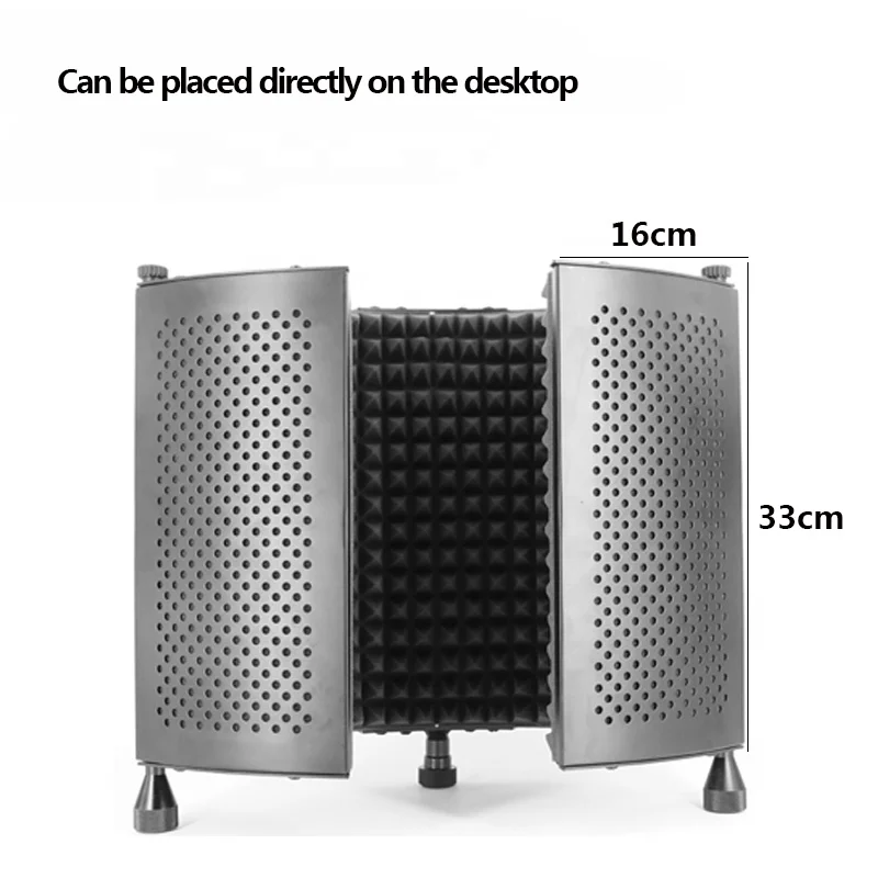 Записывающий микрофон, фильтр для отражения/микрофон, Портативная звуковая камера/Студийный микрофон, Звукоизоляционный щит