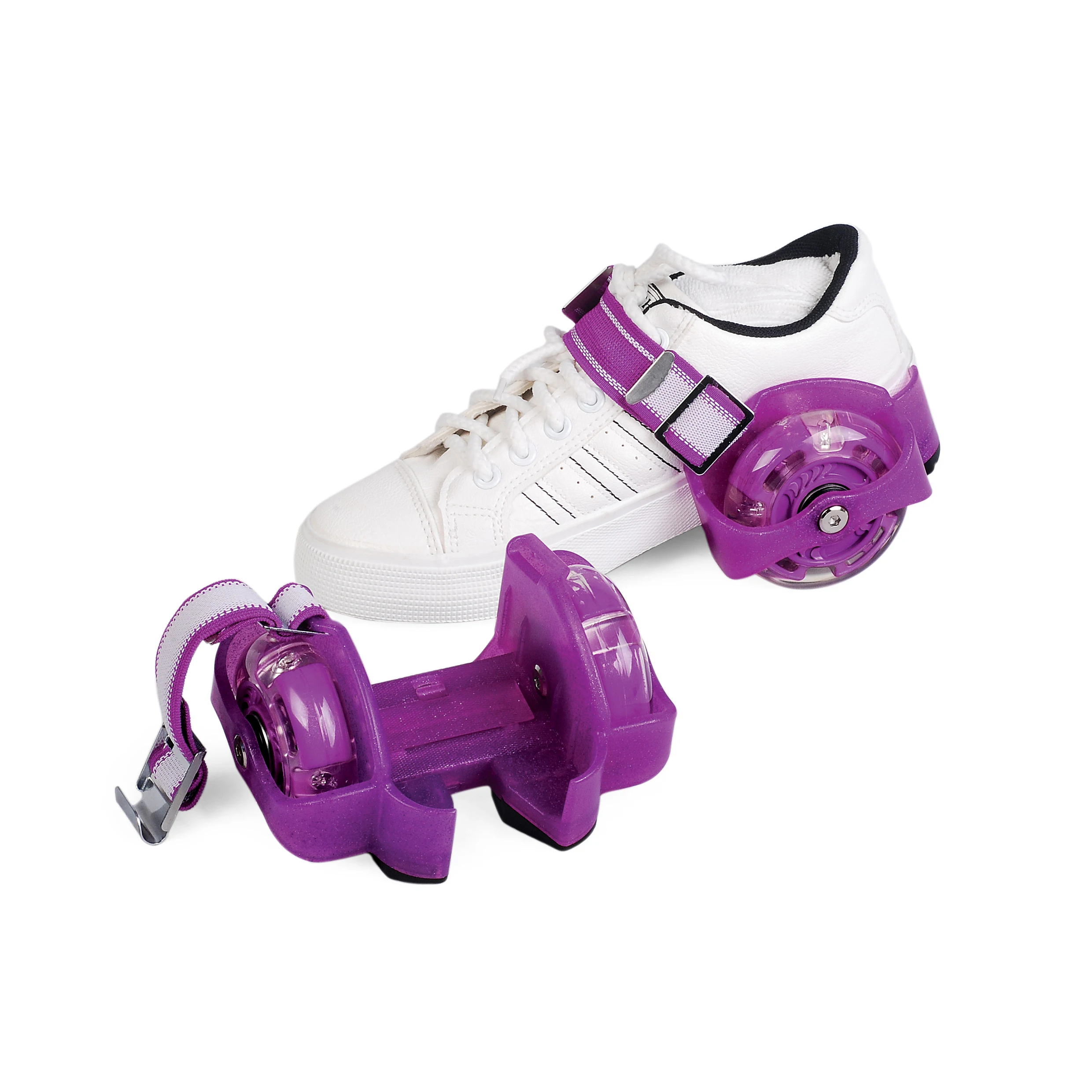 Popular retractable two-wheel Adjustable high heel LED Light flashing roller
