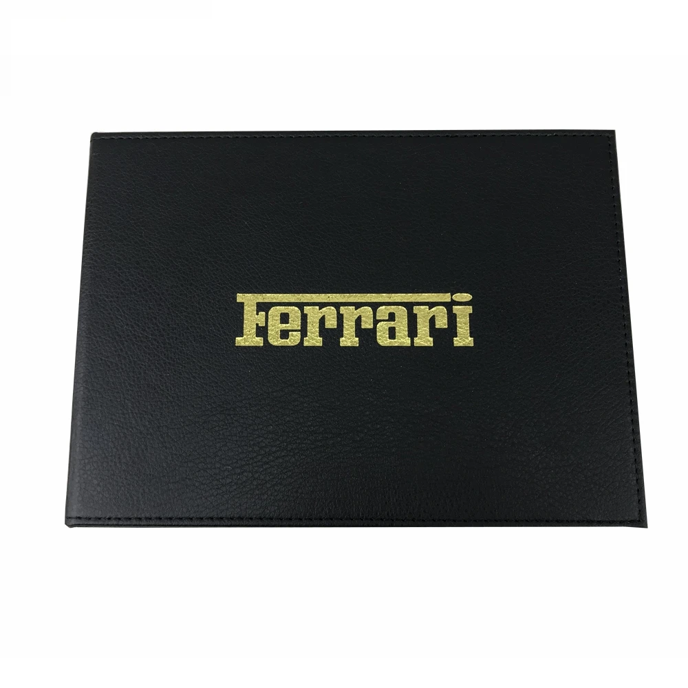 7 Inch Black PU Video Card A5 Size Digital Gift Video Card With Hot Stamping For Marketing Advertising