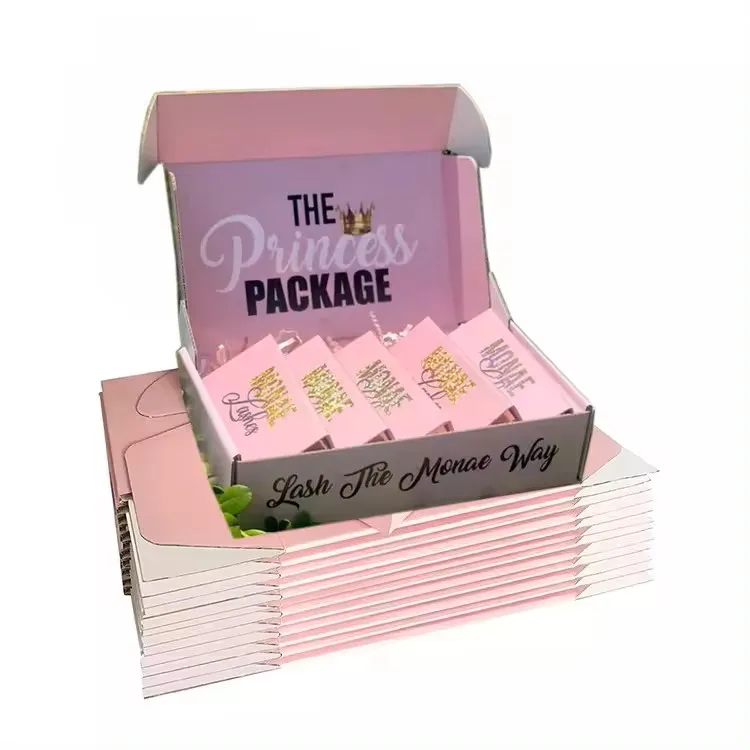 Custom Printed Logo Pr Packaging Mailer Shipping Cardboard Corrugated Paper Box For Dress Clothing Suit T Shirt Garment Apparel