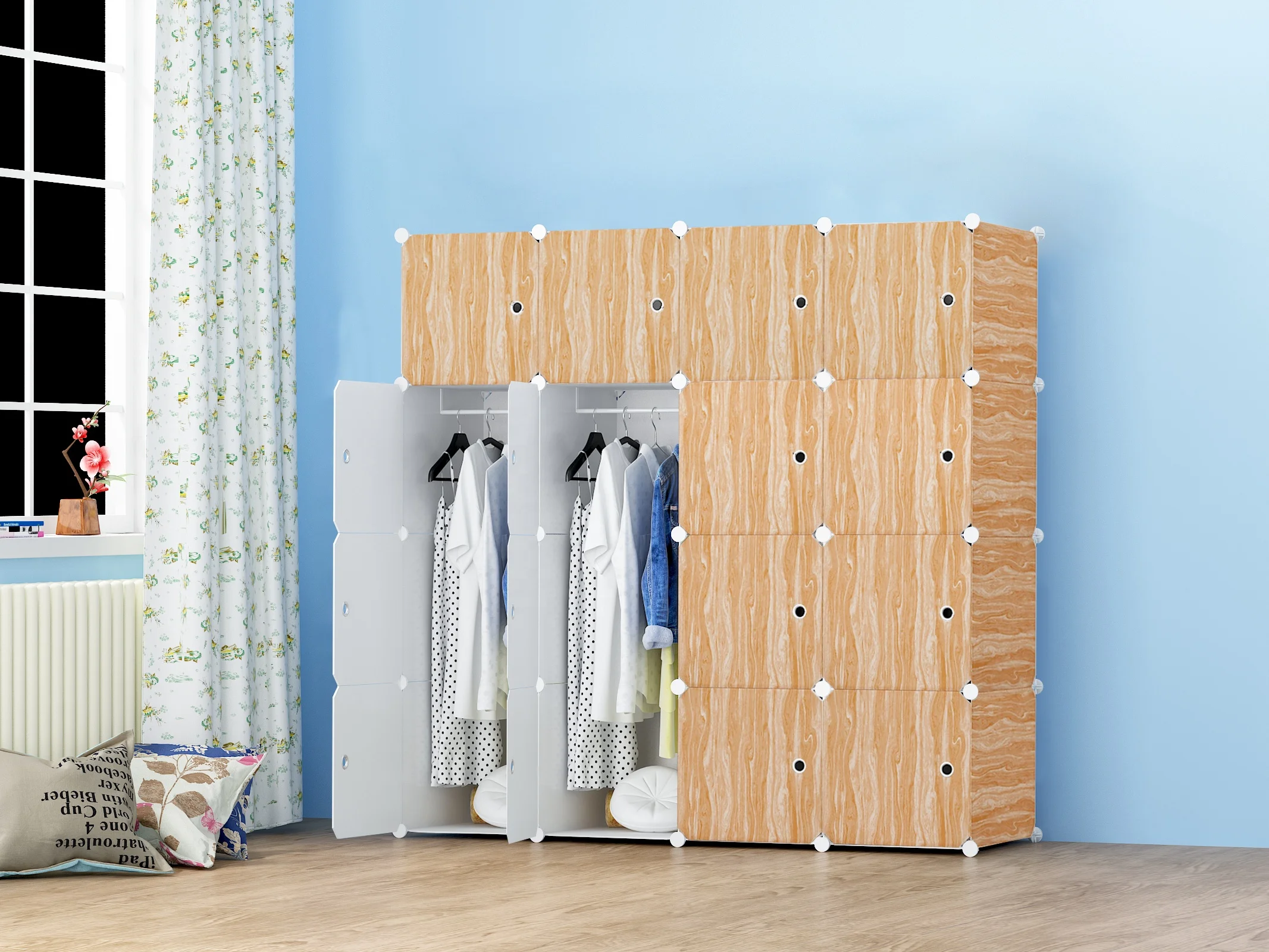 8 Cube Plastic Clothes Foldable Wardrobe Simple Diy Assemble Portable Closet