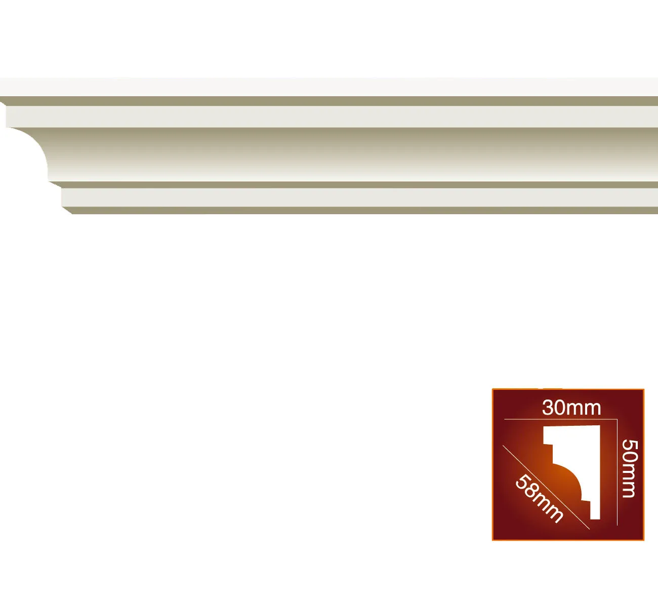 China Manufacturer Made China Home Decoration High Quality PU Plain Cornice Molding Decorative Strip