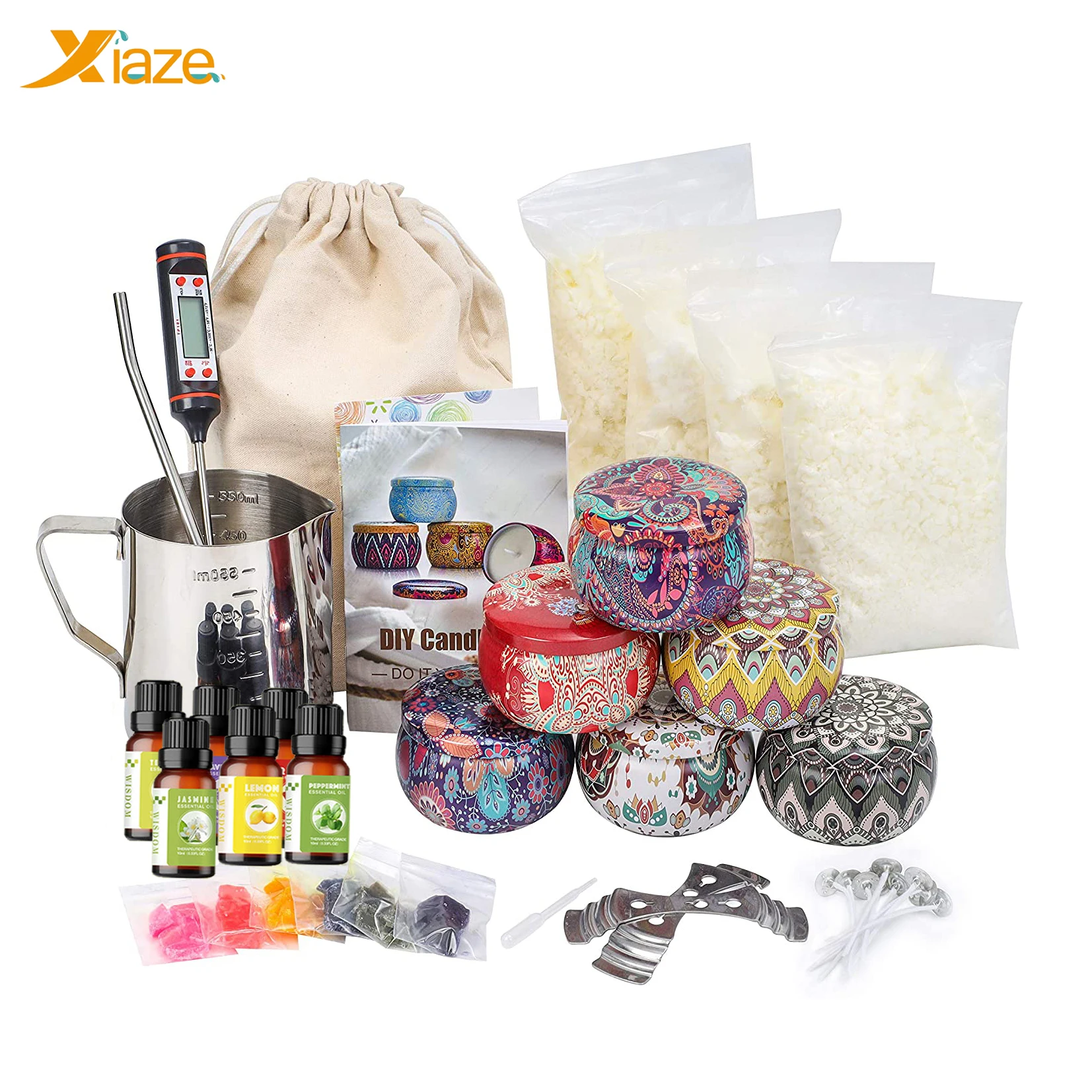 
Wholesale Mini Large Premium Kids Scented Soy Candles bean candle making kit set diy for children 