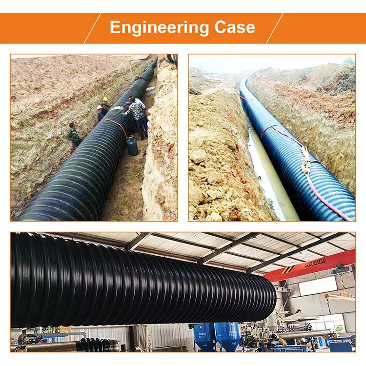 ПЭ крупнокалиберные дренажные сильфоны утопленные Hdpe с двумя стенками тепло-и звукоизоляция.