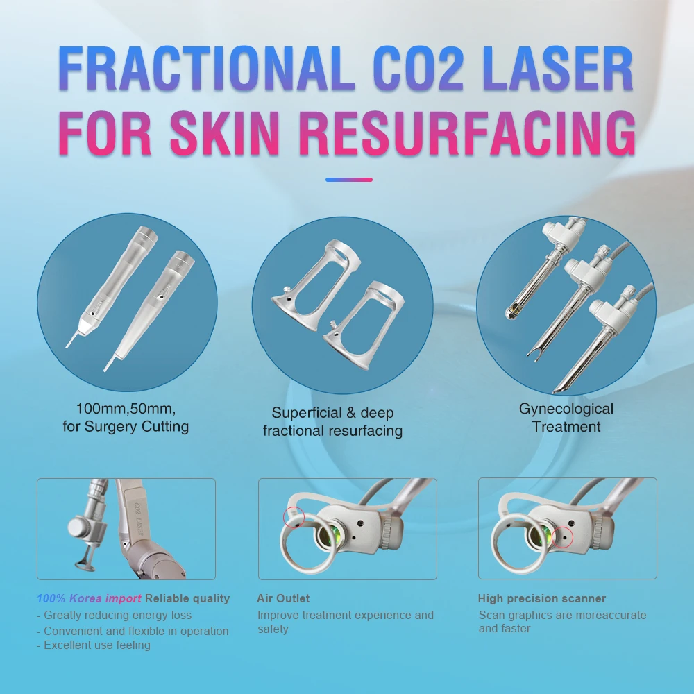 3 in 1 Multifunctional 30W 40W 60W portable laser co2 absorber machine fractional las For Face & Body & vagina
