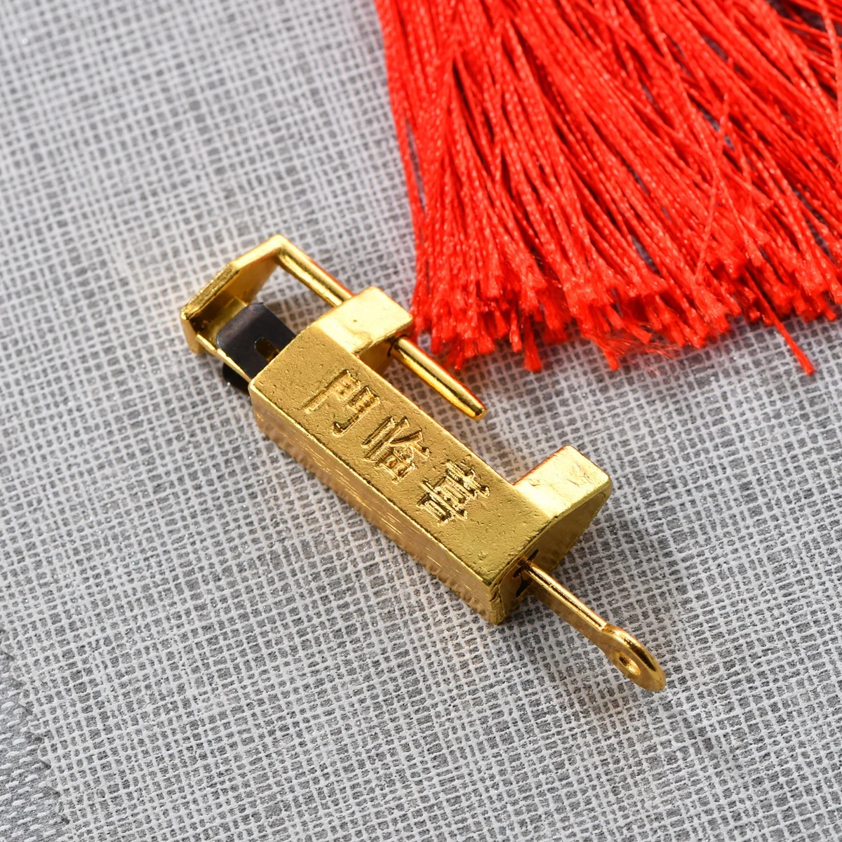Set of 7 Mini Antique Style Chinese Vintage Brass Locks Old-Fashioned Ancient Key Locks in Gold Color