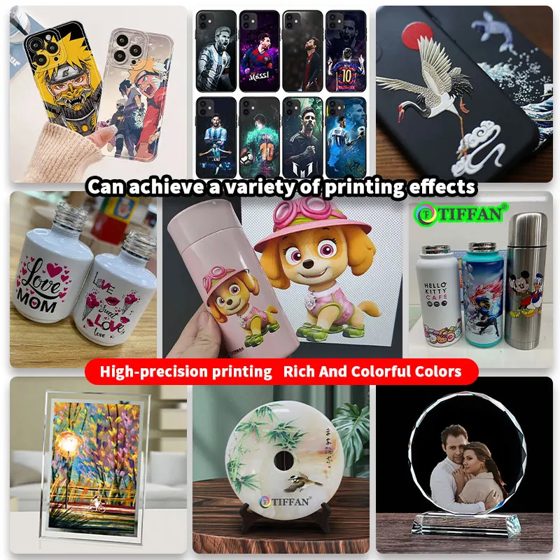 A3 4050 6090 Inkjet UV Flatbed Printer Bottle Acrylic Plastic Lighter Glass Wood ID Card Gifts Phone Case UV Flatbed Printer