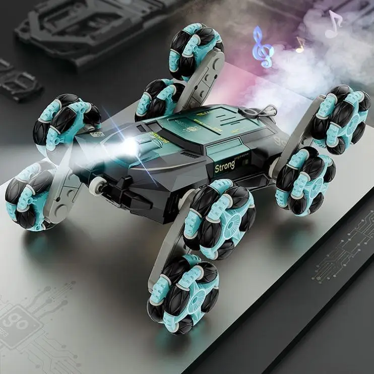 SINC045 New Radio Control 2.4GHz Stunt Sprayer Off-Road Climb Stairs Gesture Induction Eight-Wheel Twist Drift Car For Kids Gift