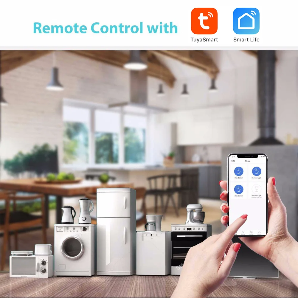 Tuya с Amazon Alexa Google 40A 1P/2P/3P/4P Wi-Fi умный выключатель автоматический Home Mini OEM 4 G