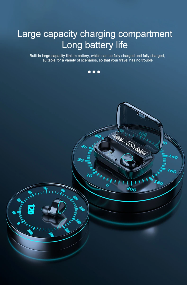 M10 Wireless TWS Headphone Earphones for Smart Phone Games True Wireless Earbuds in-Ear Headphones Headsets Microphone Airdots