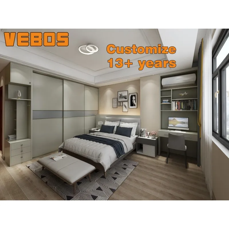 Прямая поставка с фабрики, комплекты для спальни в китайском стиле на заказ, Королевский роскошный комплект мебели для спальни высокого качества, для хранения и двуспальной кровати