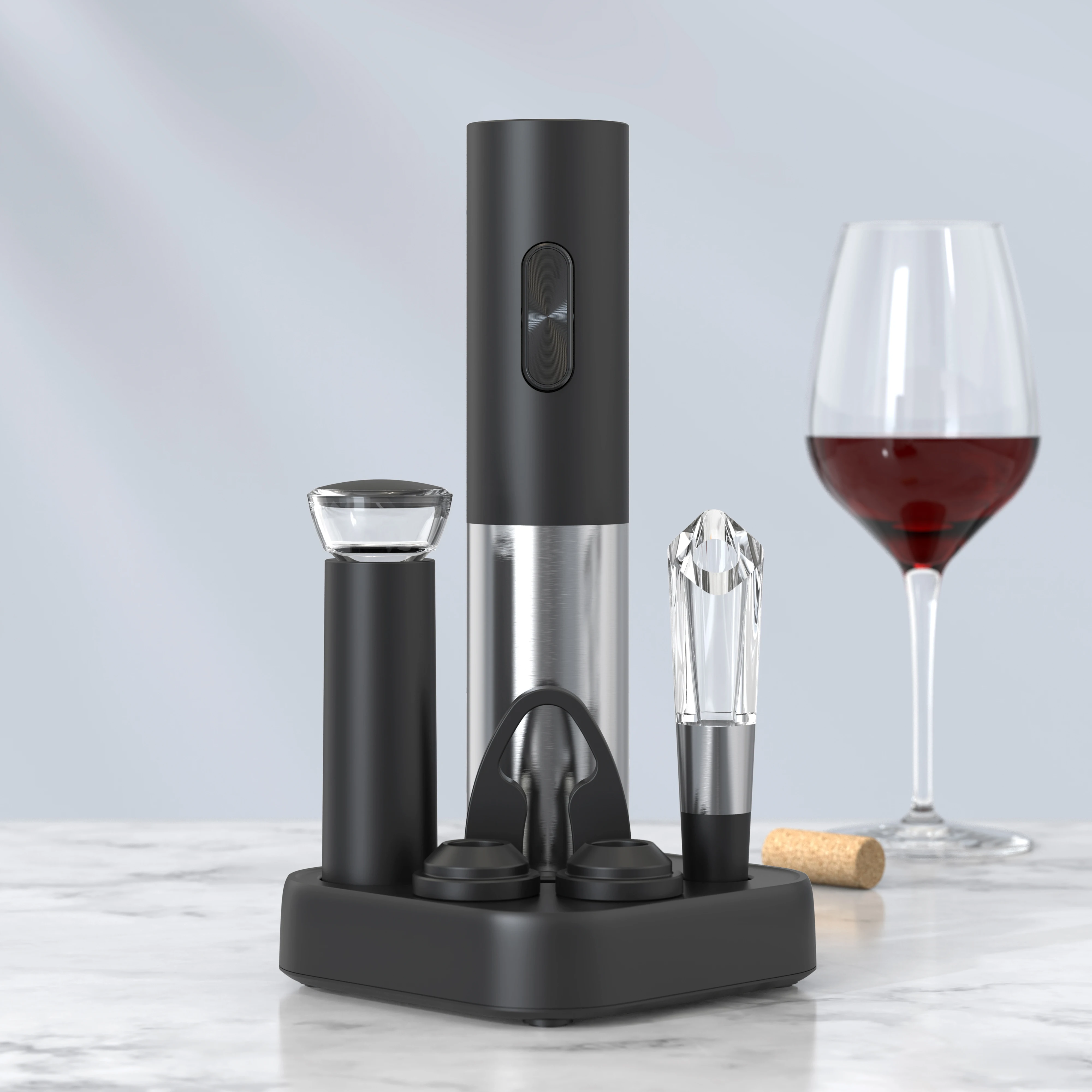 Bar Party Kitchen Tools Electric Wine Opener Gift Set Automatic Corkscrew Stainless Bottle Opener Removable Wine Bottle Opener