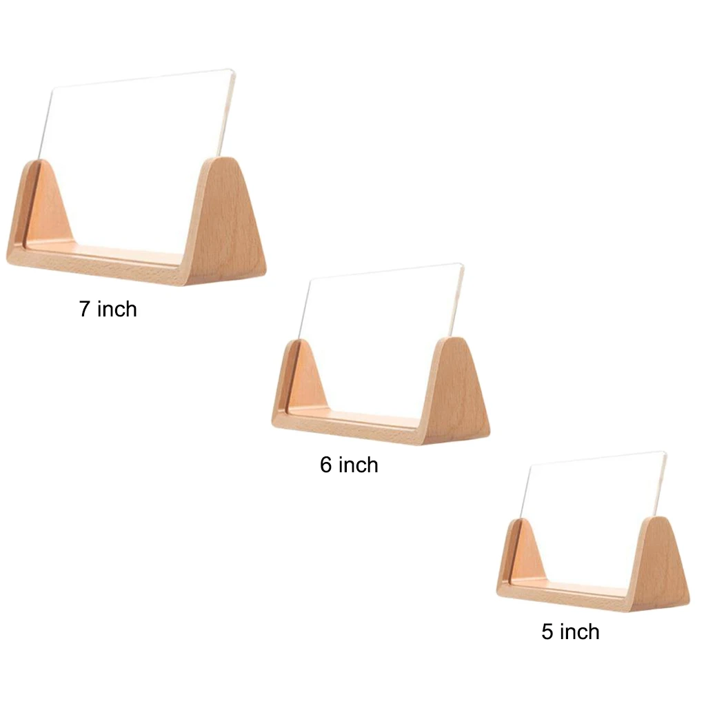 Wooden Photo Frames, Wood Acrylic Photo Frame, Detachable for Home Desk Decoration