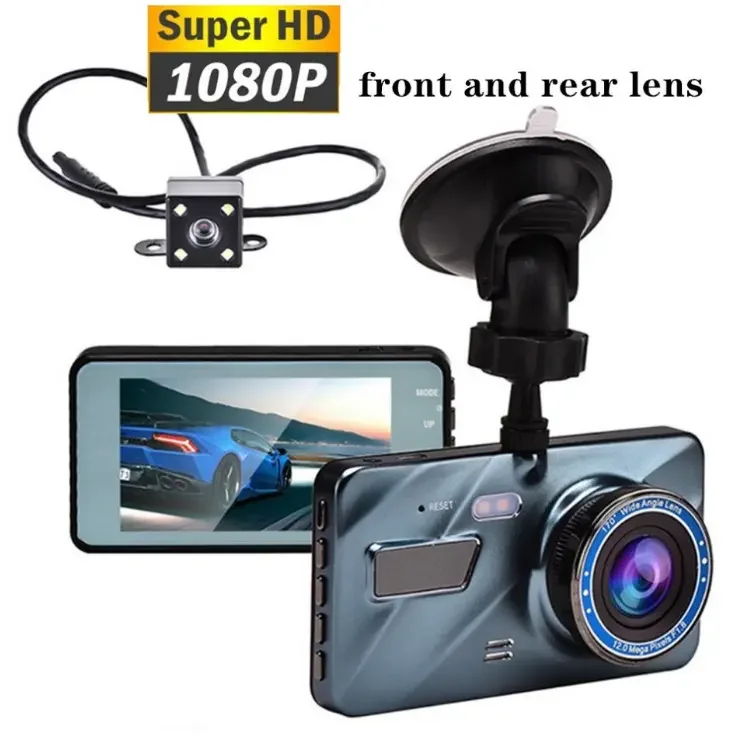 Auto Dual DashCam 4 inch LCD FHD 1080p Camara Dual Lens Front and Rear Camera DVR Video Recorder car camera dash cam