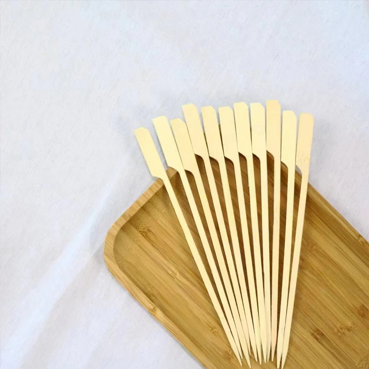 Barbecue bamboo sticks for barbecue large bamboo paddle teppo bbq wood stick skewer long 40 cm hot dog bamboo barbecue sticks