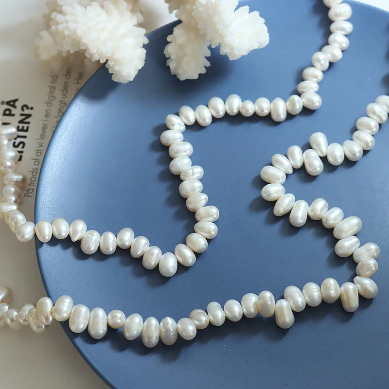 Pearl Choker Natural Pearl Necklace Baroque Pearls Beads Necklaces for Women Stainless Steel Jewelry Colliers collares colar