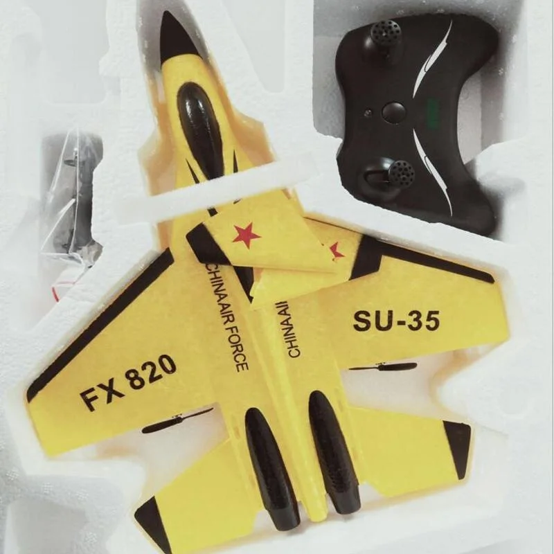 Amiqi Fx820 2.4G 2Ch Electric Aeroplan Remote Control Fighter Plane Flying Toys Fighter Jet Plane Avion Control Remoto Airplane