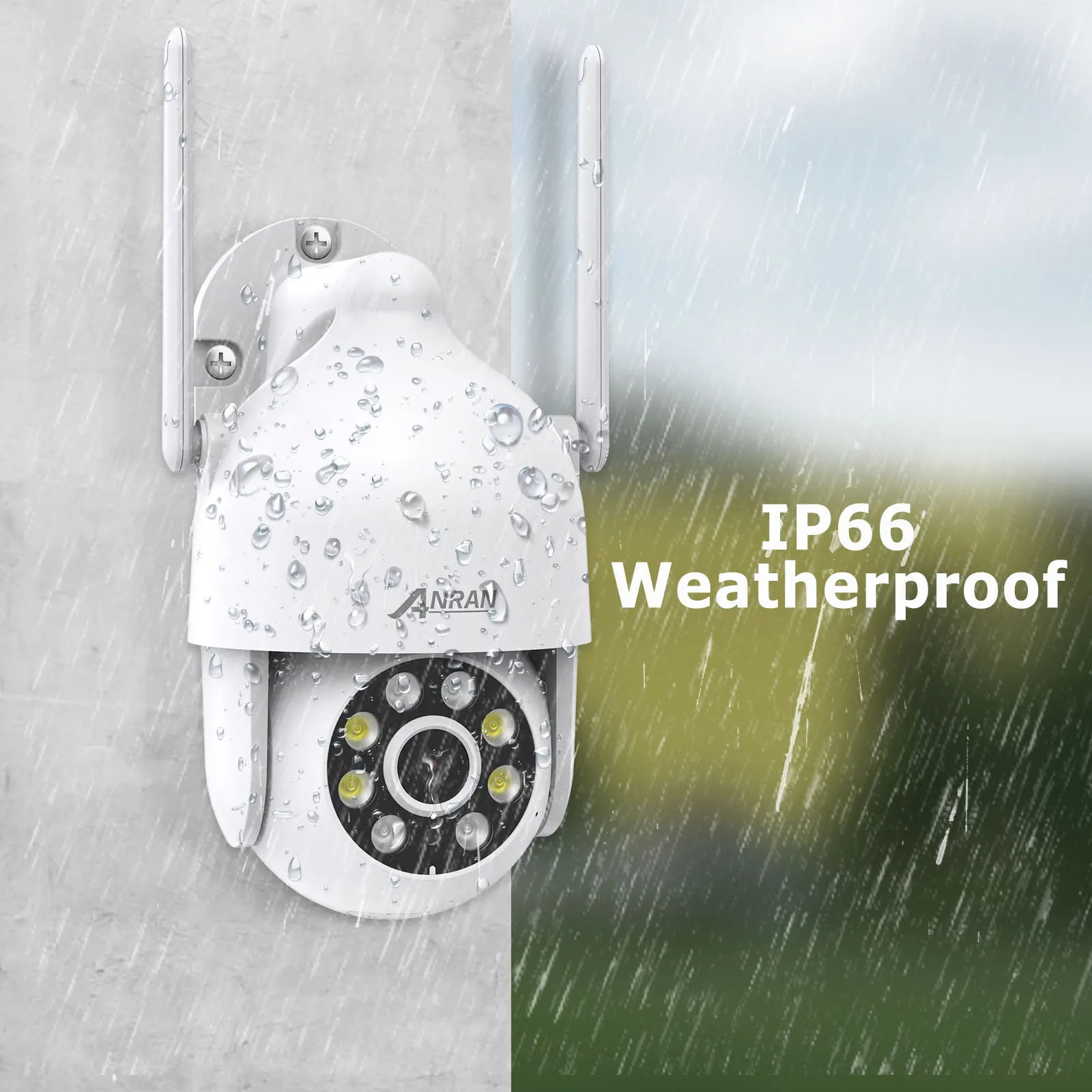 ANRAN Wifi 3MP With 8CH 12inch LCD Screen NVR Outdoor Dome PTZ Wireless Security Camera System